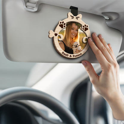 Forever In Our Hearts With Our Furry Friends Visor Clip Featuring Paws And Hearts