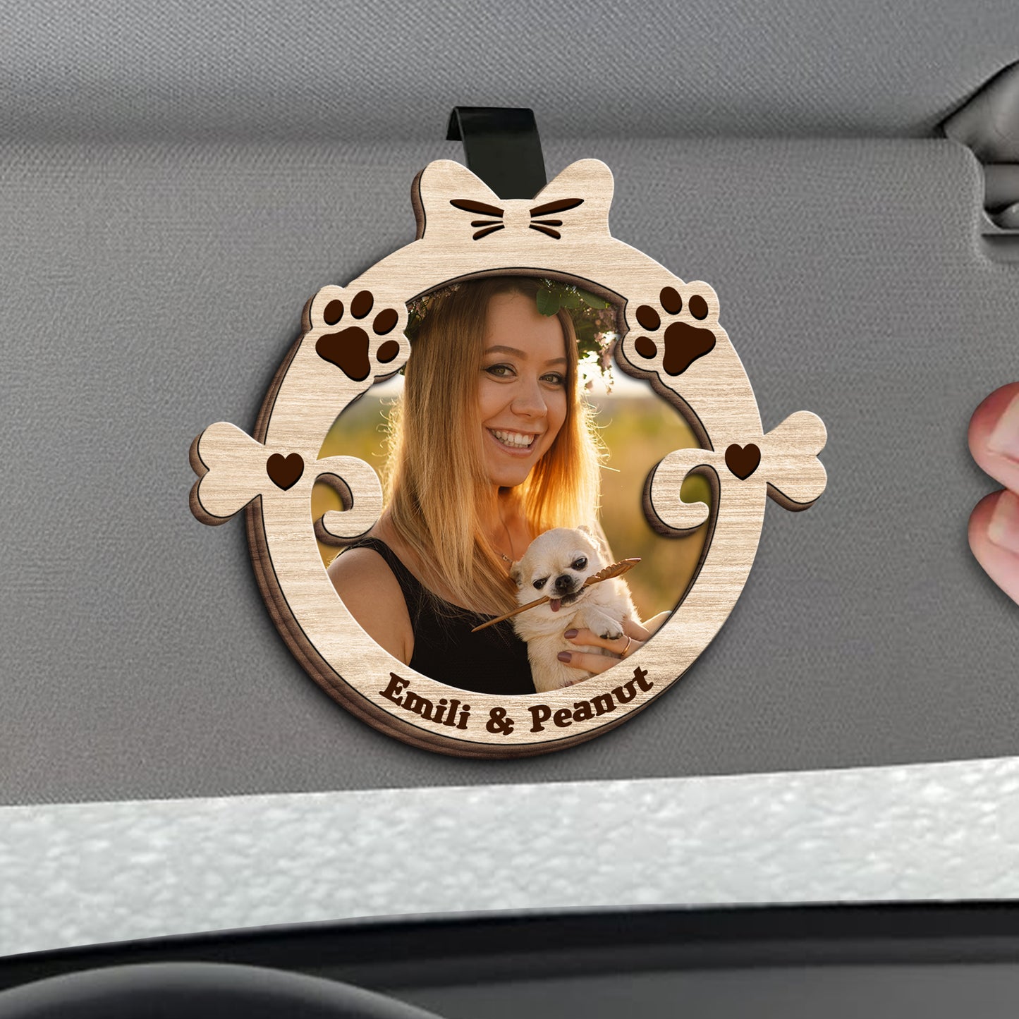 Forever In Our Hearts With Our Furry Friends Visor Clip Featuring Paws And Hearts