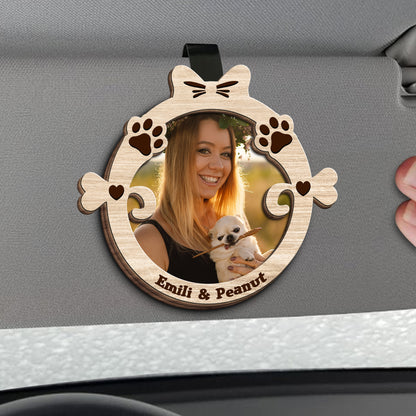 Forever In Our Hearts With Our Furry Friends Visor Clip Featuring Paws And Hearts