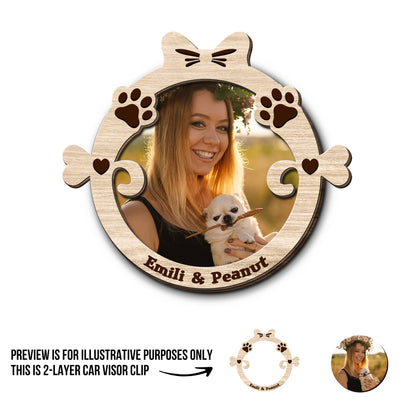 Forever In Our Hearts With Our Furry Friends Visor Clip Featuring Paws And Hearts
