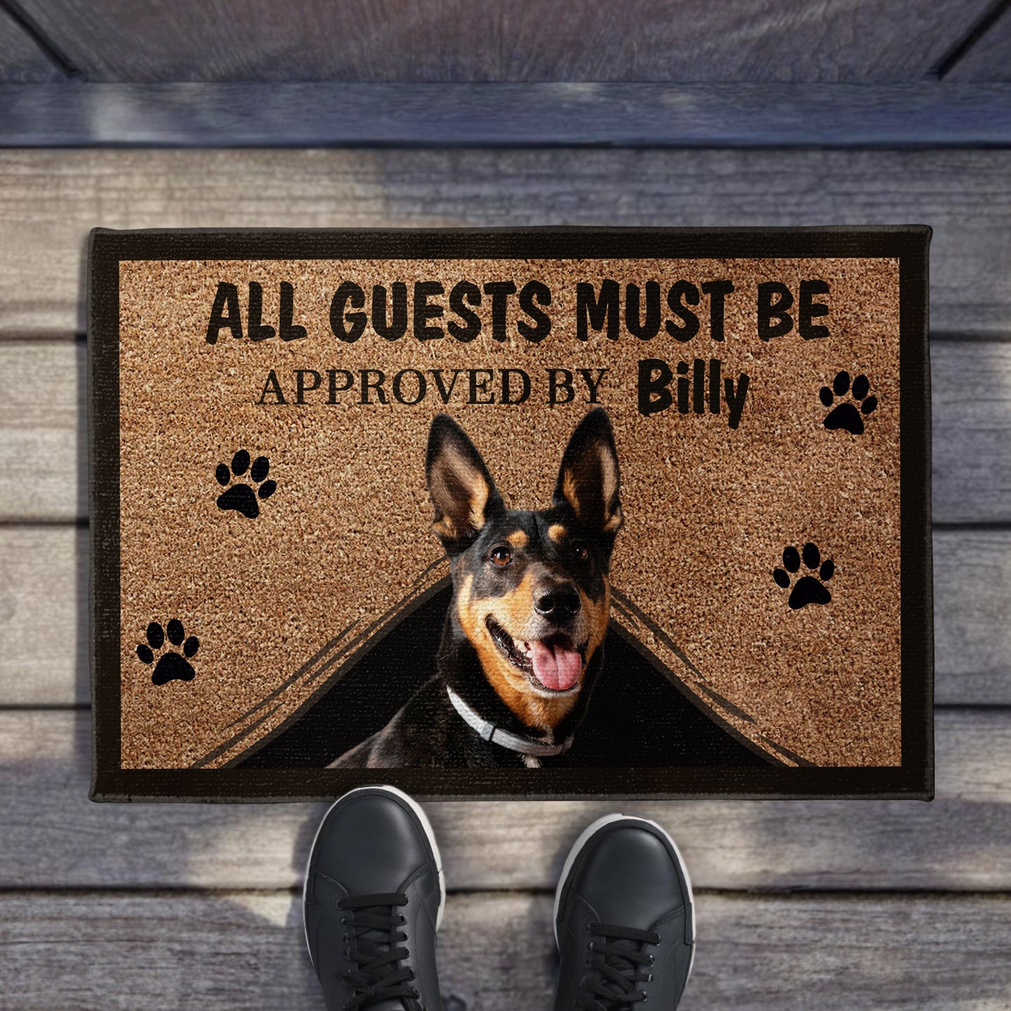 All Guests Must Be Approved By [Name] Dog Doormat
