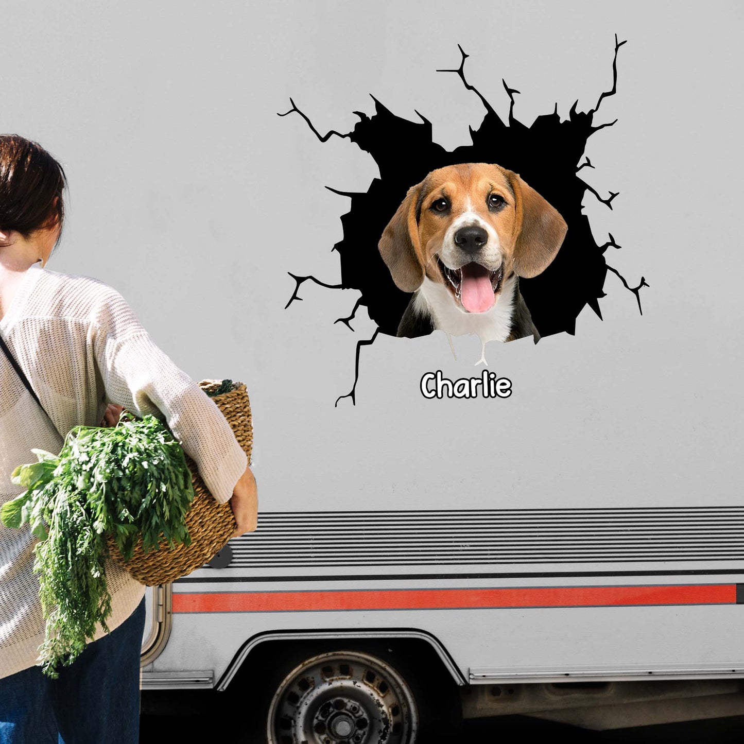 Delightful Custom Dog Decal - Personalized Decor Decal - PET111_STIK