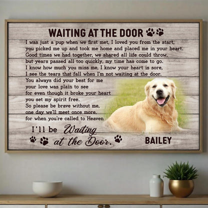 Waiting At The Door, Dog With Paw Prints