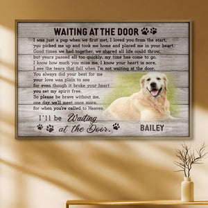Waiting At The Door, Dog With Paw Prints