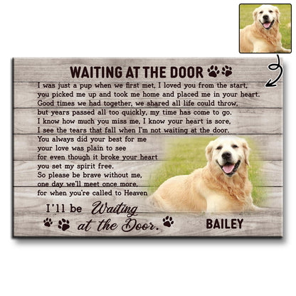 Waiting At The Door, Dog With Paw Prints
