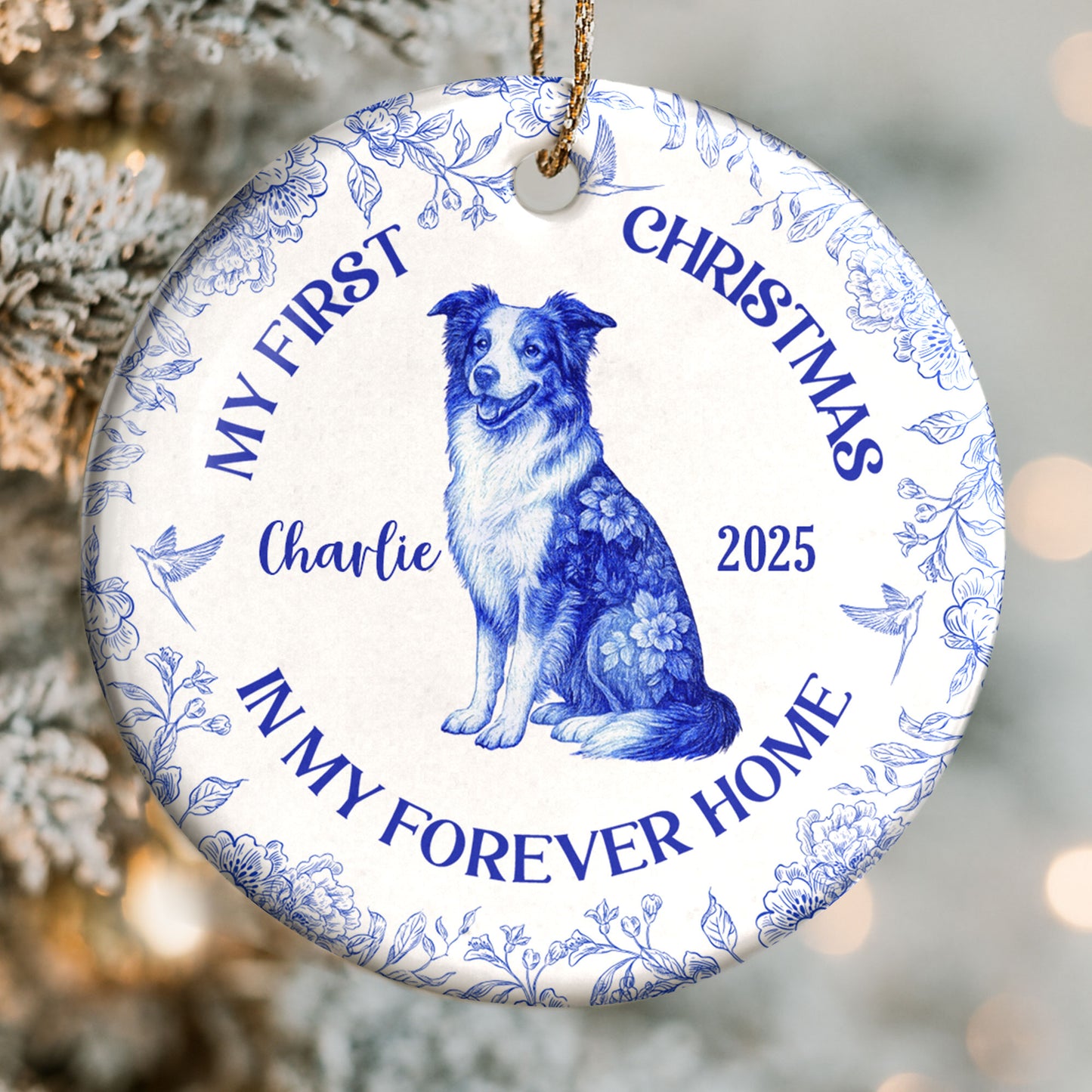 My First Christmas In My Forever Home With Dog Design