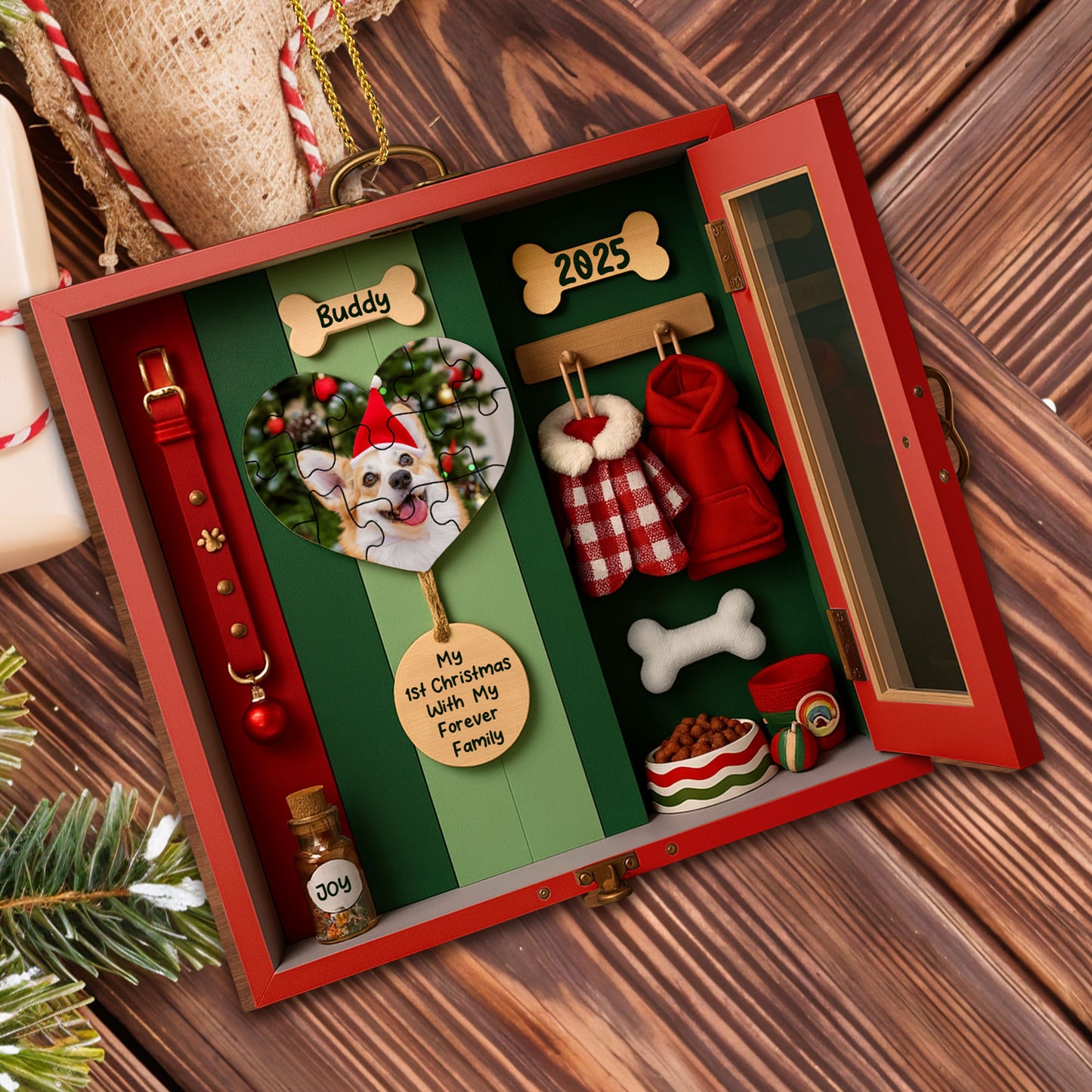 My 1st Christmas With My Forever Family, Dog Ornament