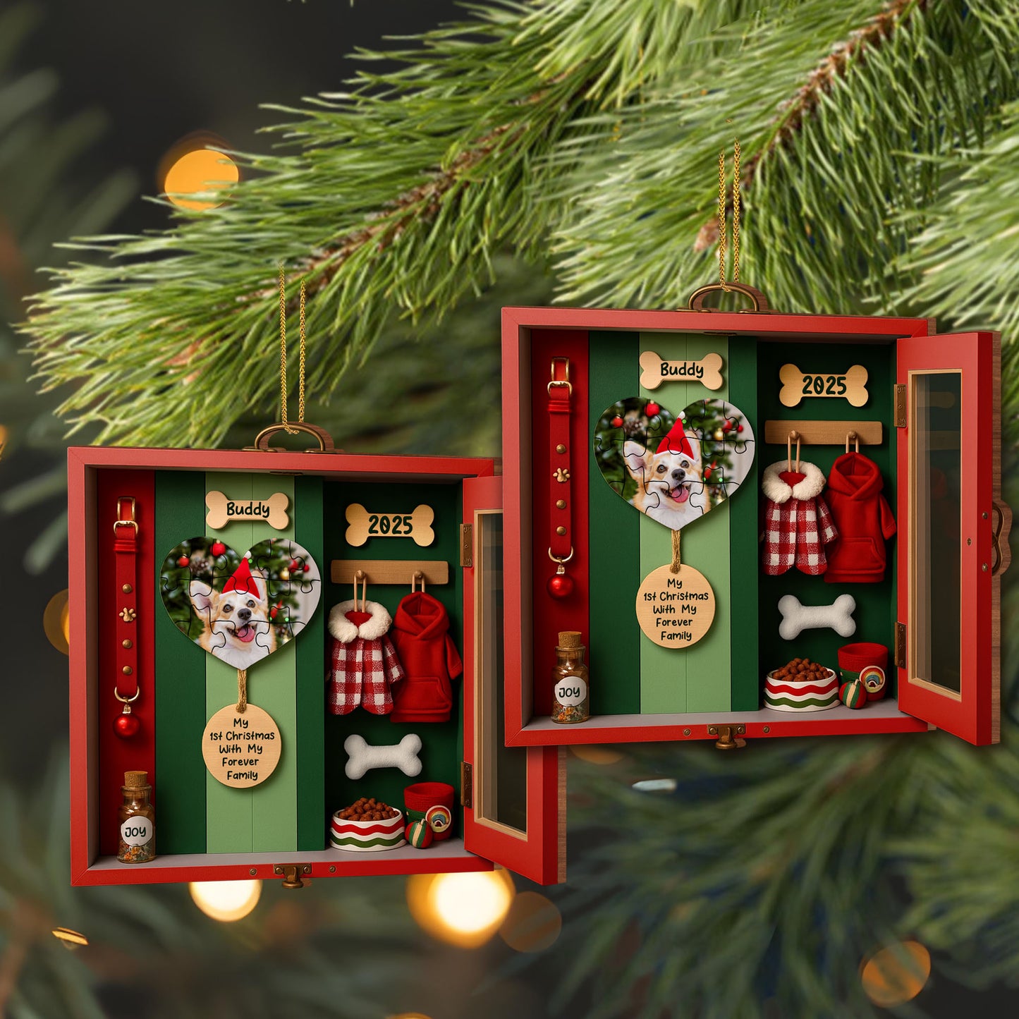 My 1st Christmas With My Forever Family, Dog Ornament