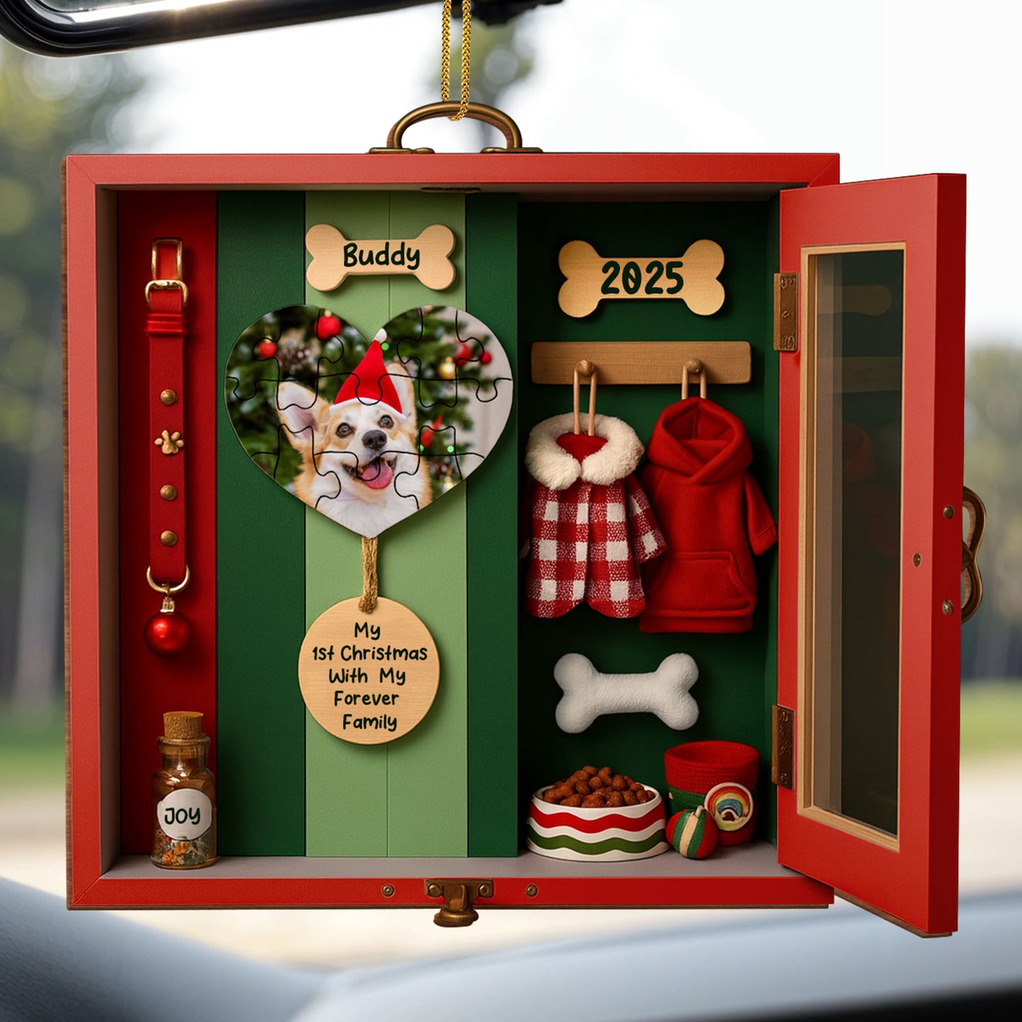 My 1st Christmas With My Forever Family, Dog Ornament