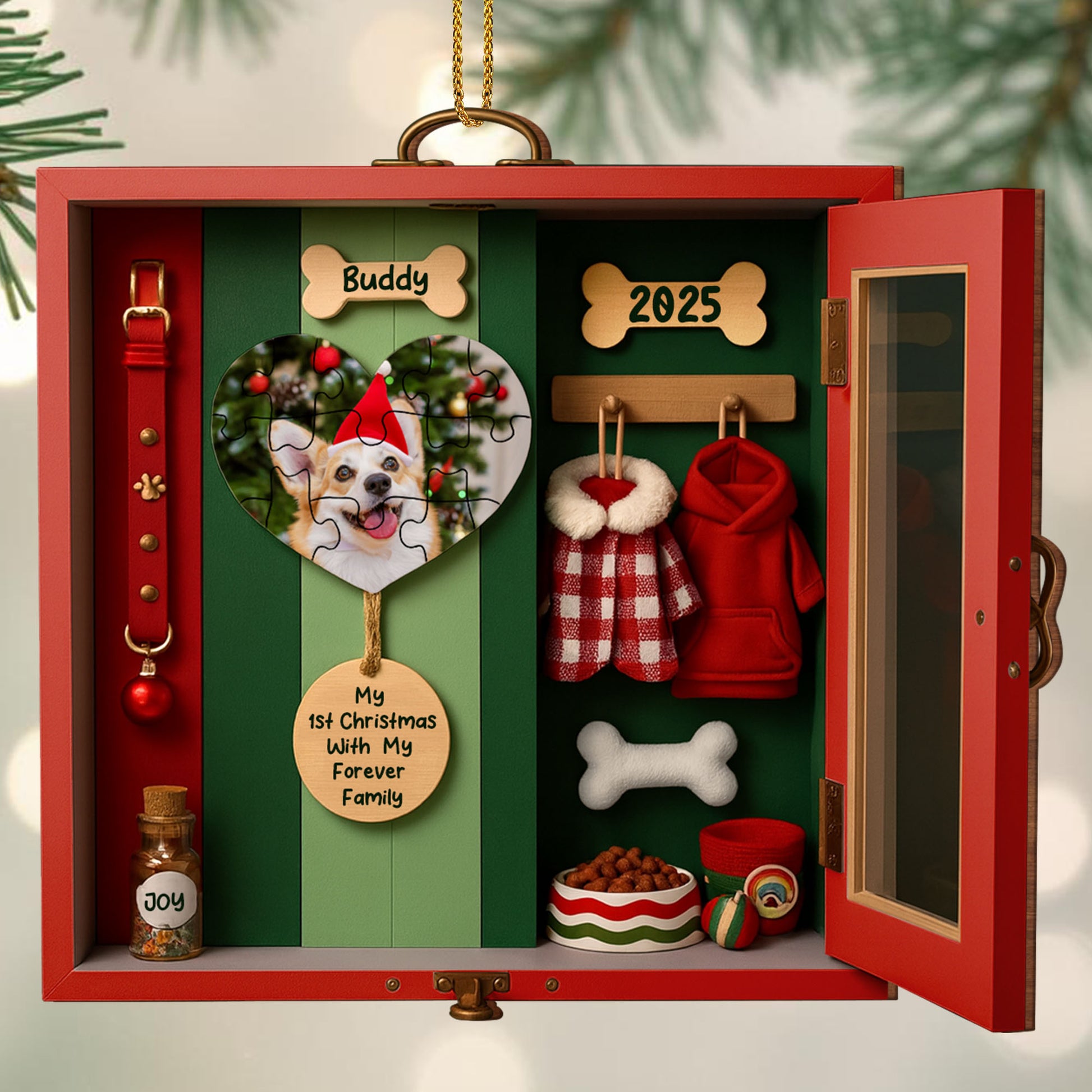 My 1st Christmas With My Forever Family, Dog Ornament
