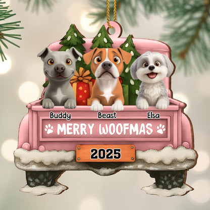 Merry Woofmas With Dogs And Sleigh