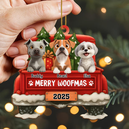 Merry Woofmas With Dogs And Sleigh
