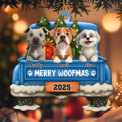 Merry Woofmas With Dogs And Sleigh