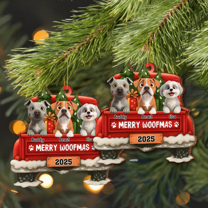 Merry Woofmas With Dogs And Sleigh