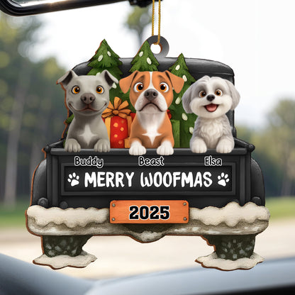 Merry Woofmas With Dogs And Sleigh