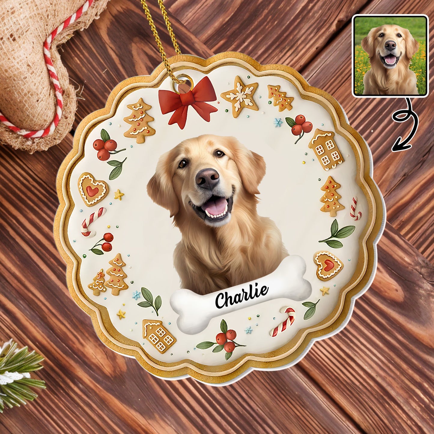 Celebrate Your Furry Friend with a Festive Touch - Personalized Custom Acrylic Ornament, Christmas Gift - PET154_ACO