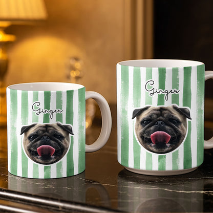 Personalized Pet Name and Photo Stripe Design