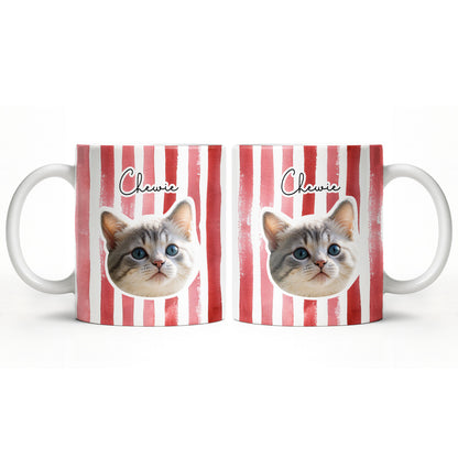 Personalized Pet Name and Photo Stripe Design