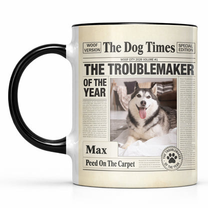 The Dog Times The Troublemaker Of The Year Newspaper Design Dog Photo