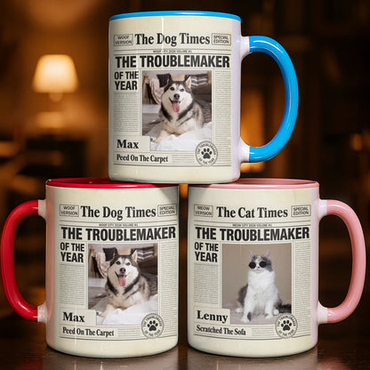 The Dog Times The Troublemaker Of The Year Newspaper Design Dog Photo