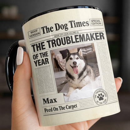 The Dog Times The Troublemaker Of The Year Newspaper Design Dog Photo