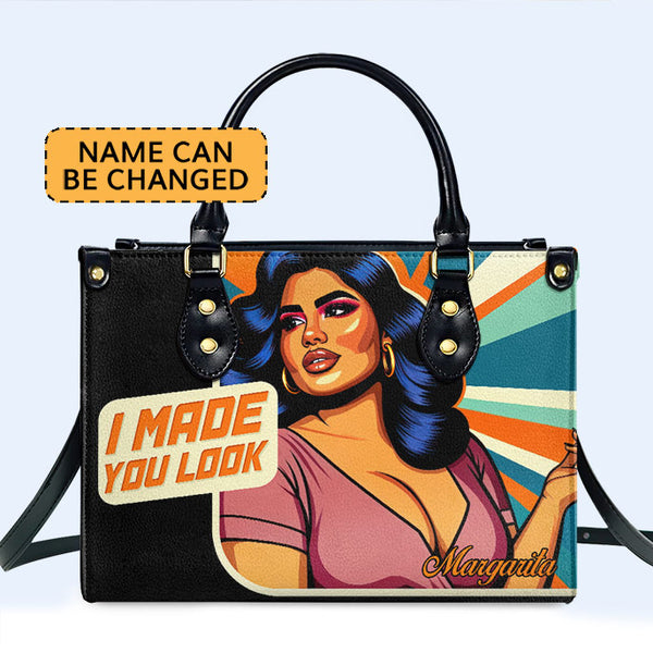 Te hice mirar - Bolso de mano de cuero personalizado - PG05