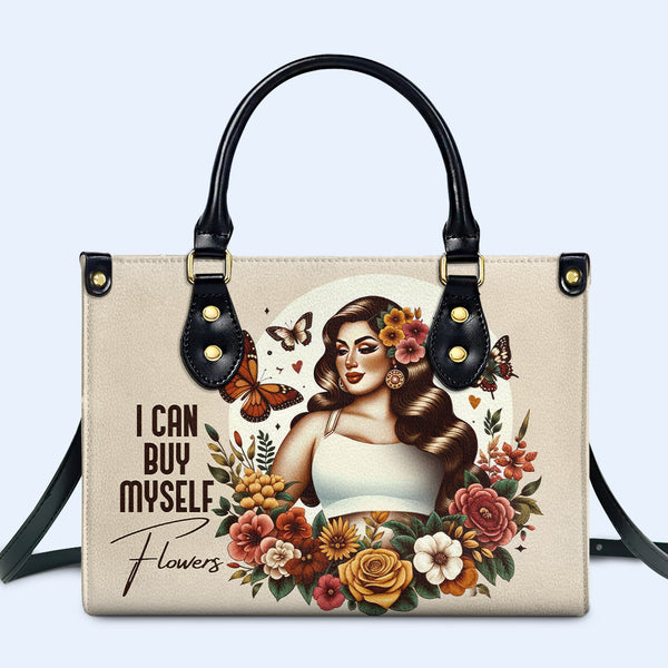 Puedo comprarme flores - Bolso de piel personalizado - PG06
