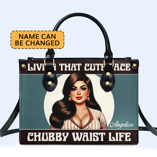 Vivir esa vida de cara linda y cintura regordeta: bolso de cuero personalizado - PG08