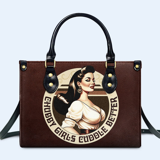 Las chicas gorditas se acurrucan mejor: bolso de cuero personalizado - PG10