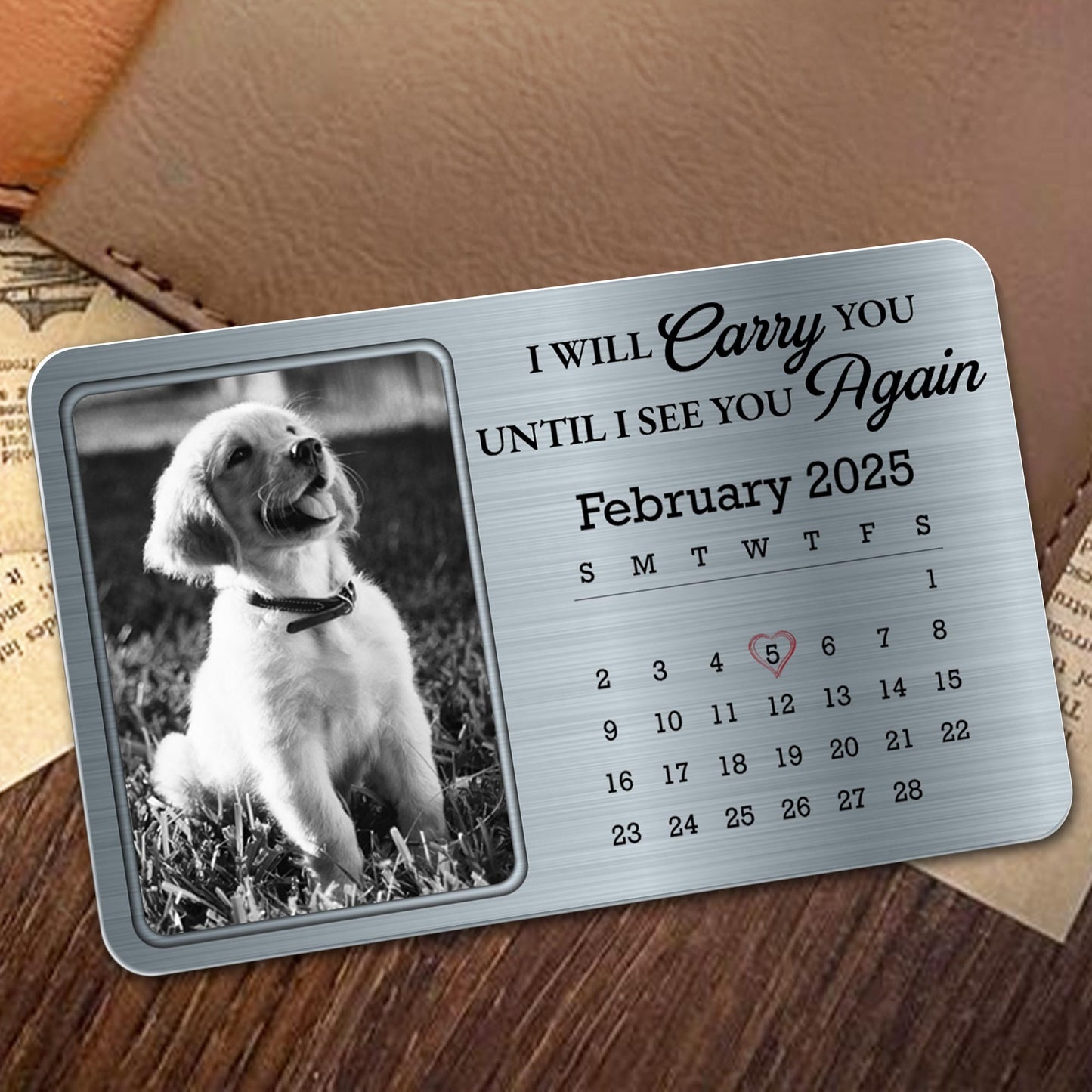 I Will Carry You Again Until I See You February 2025, Dog And Calendar