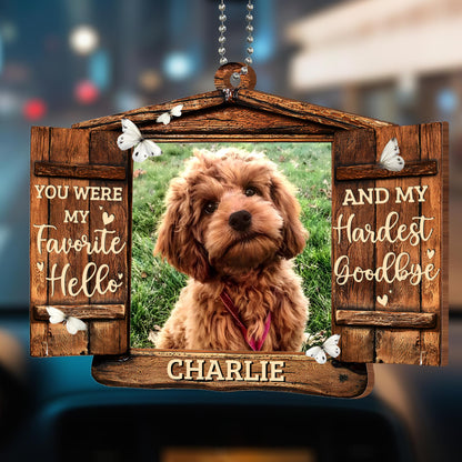 Favorite Hello Hardest Goodbye With Dog And Butterflies