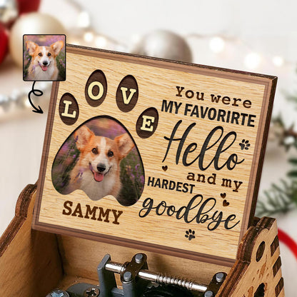 Favorite Hello Hardest Goodbye With Dog And Hearts