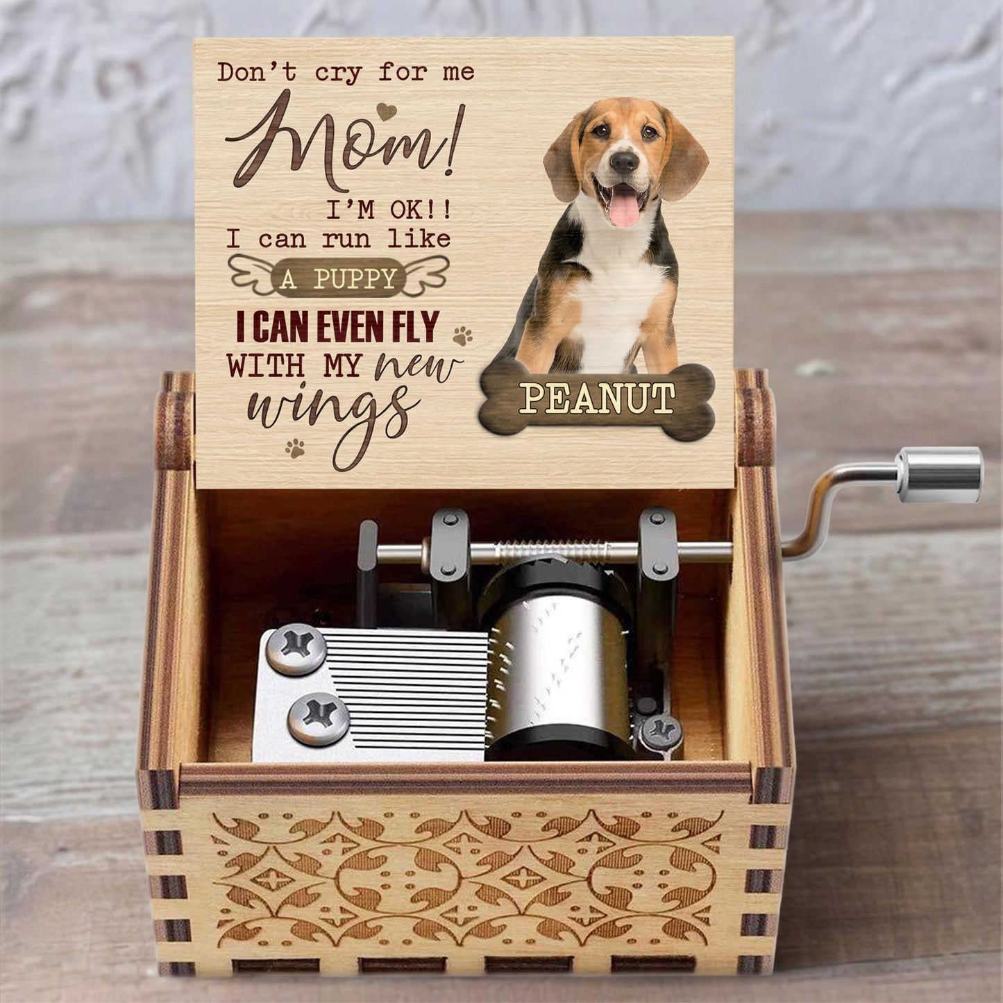 Don't Cry For Me Mom, Flying Puppy Inspirational Music Box