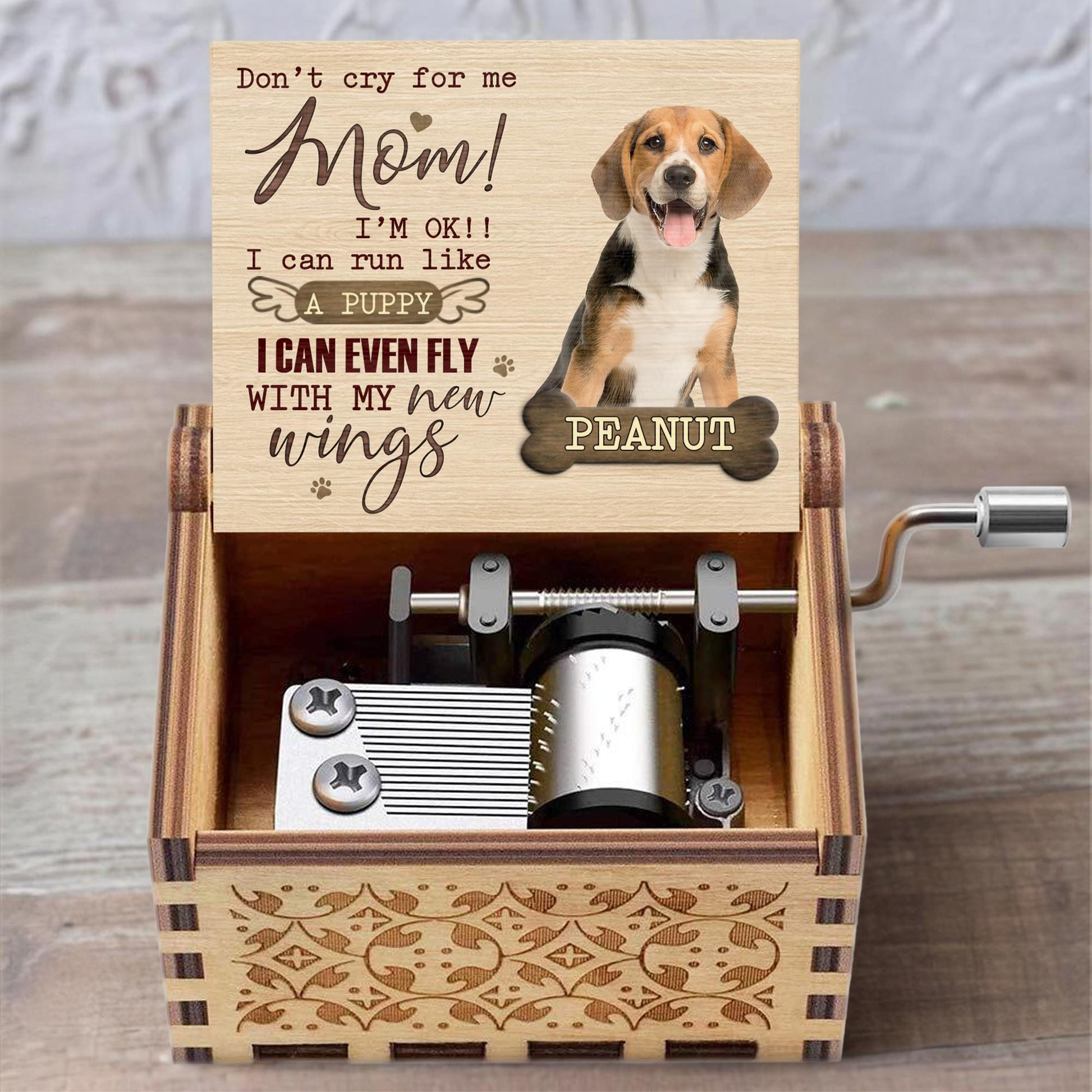 Don't Cry For Me Mom, Flying Puppy Inspirational Music Box