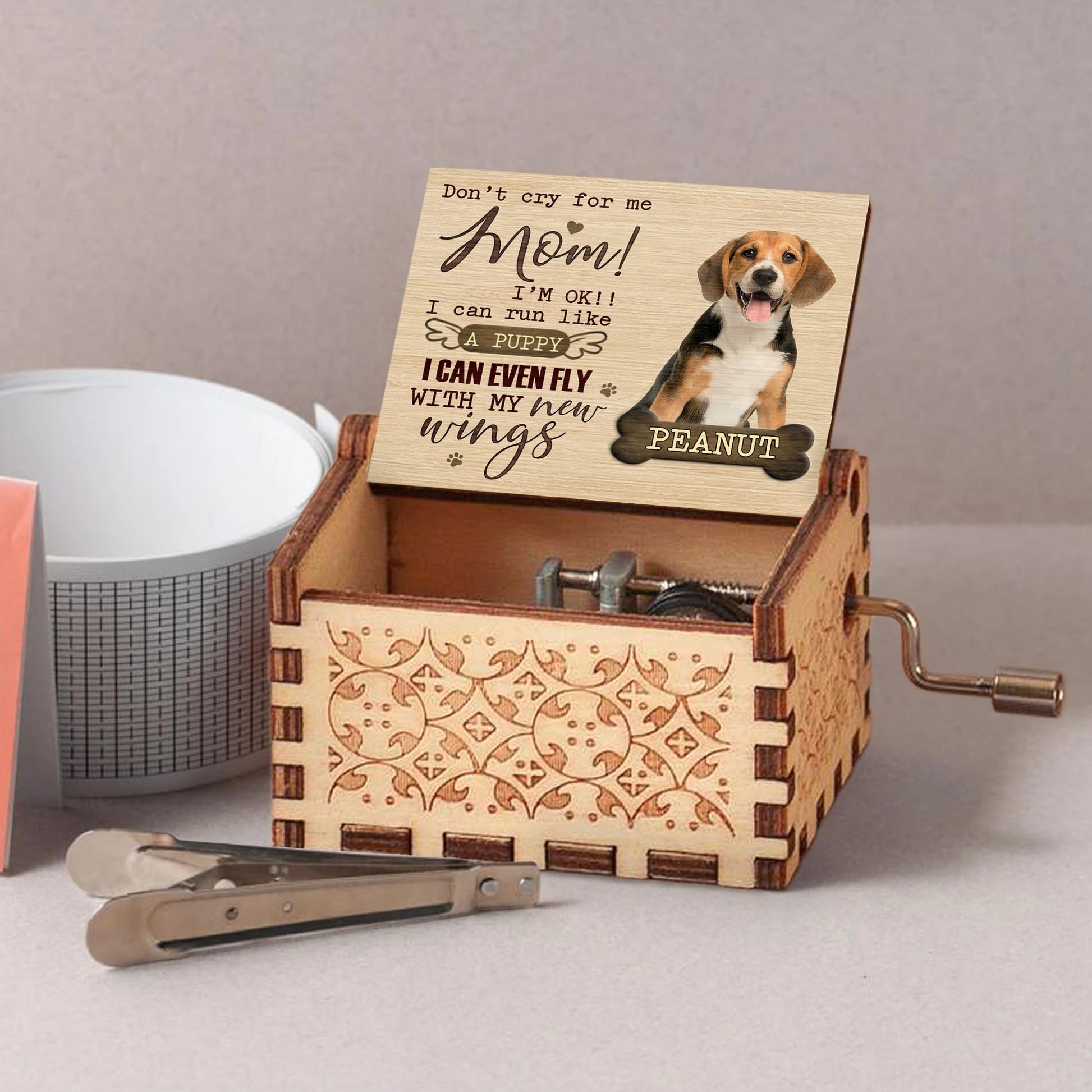 Don't Cry For Me Mom, Flying Puppy Inspirational Music Box