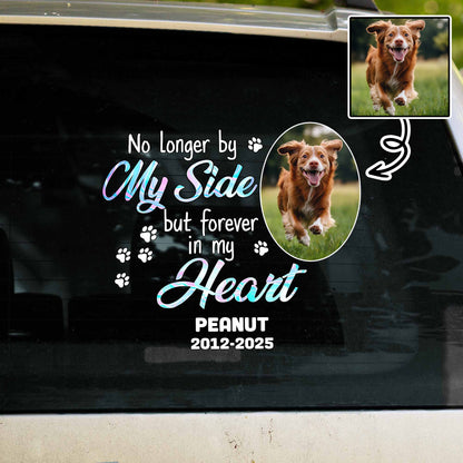 Plus à mes côtés, mais pour toujours dans mon cœur, chien et pattes - Autocollant décoratif personnalisé - PME023_STIK