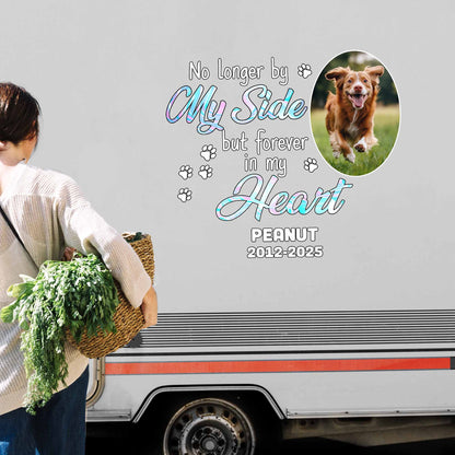 Plus à mes côtés, mais pour toujours dans mon cœur, chien et pattes - Autocollant décoratif personnalisé - PME023_STIK
