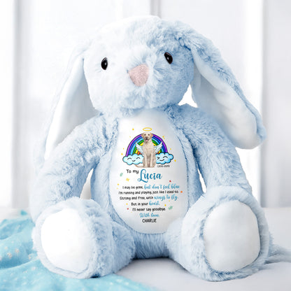 To My Lucia, I may be gone, but don't feel blue, Rainbow and Angel Dog