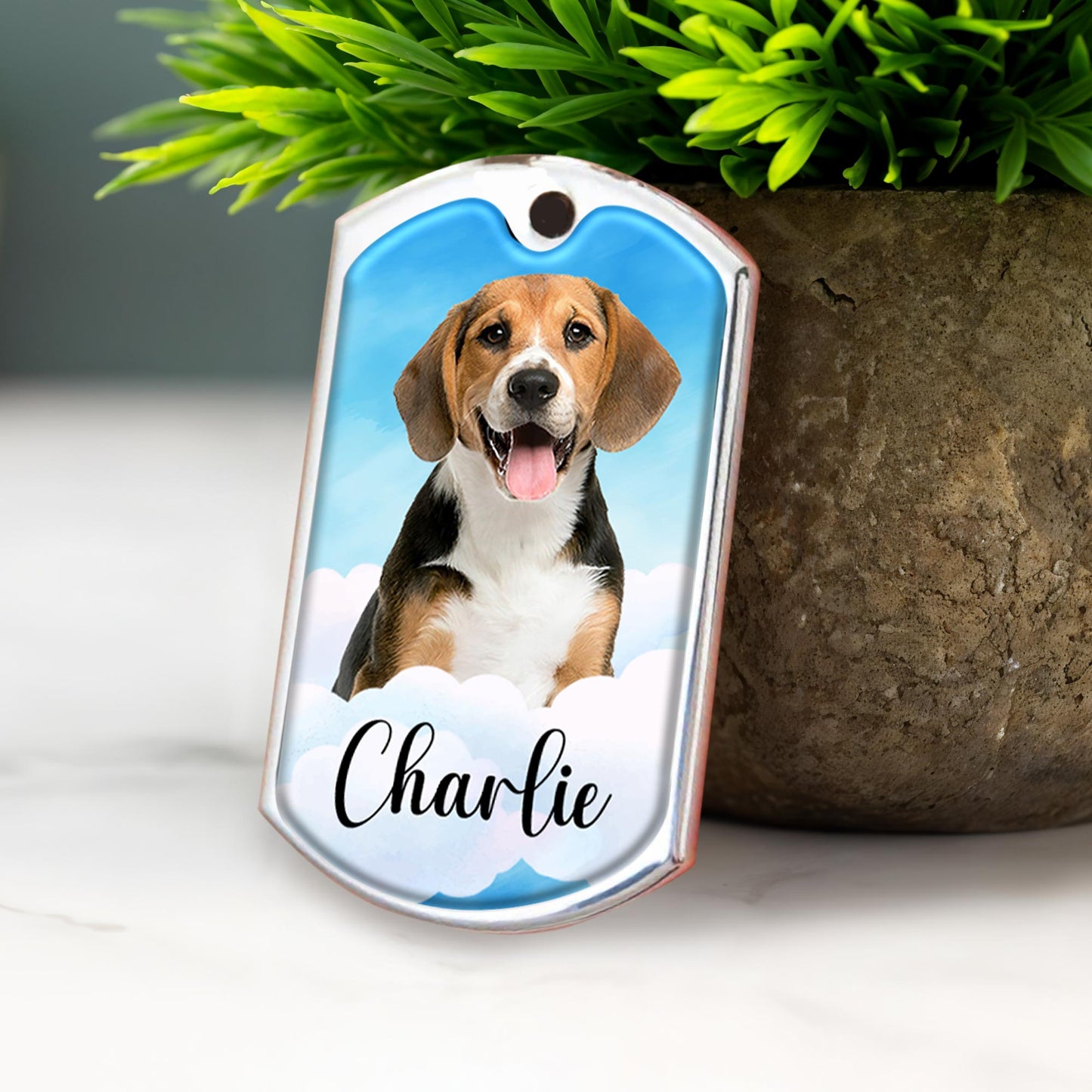 Le moment où ton cœur s'est arrêté, le mien a changé à jamais, empreinte de chien et de patte - Porte-clés personnalisé - PME033_KCH