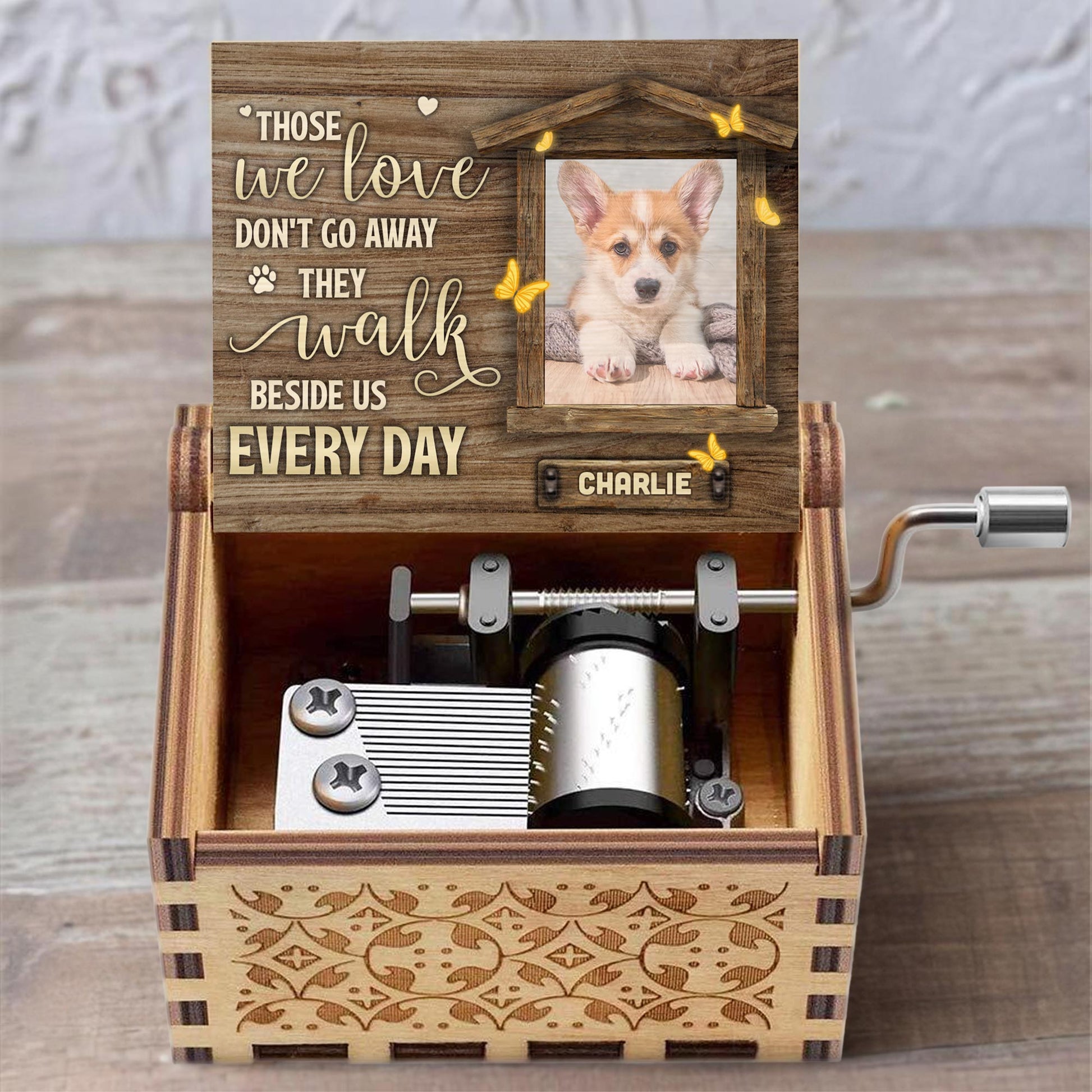 Those we love don't go away They walk beside us every day, Paw Prints and Hearts