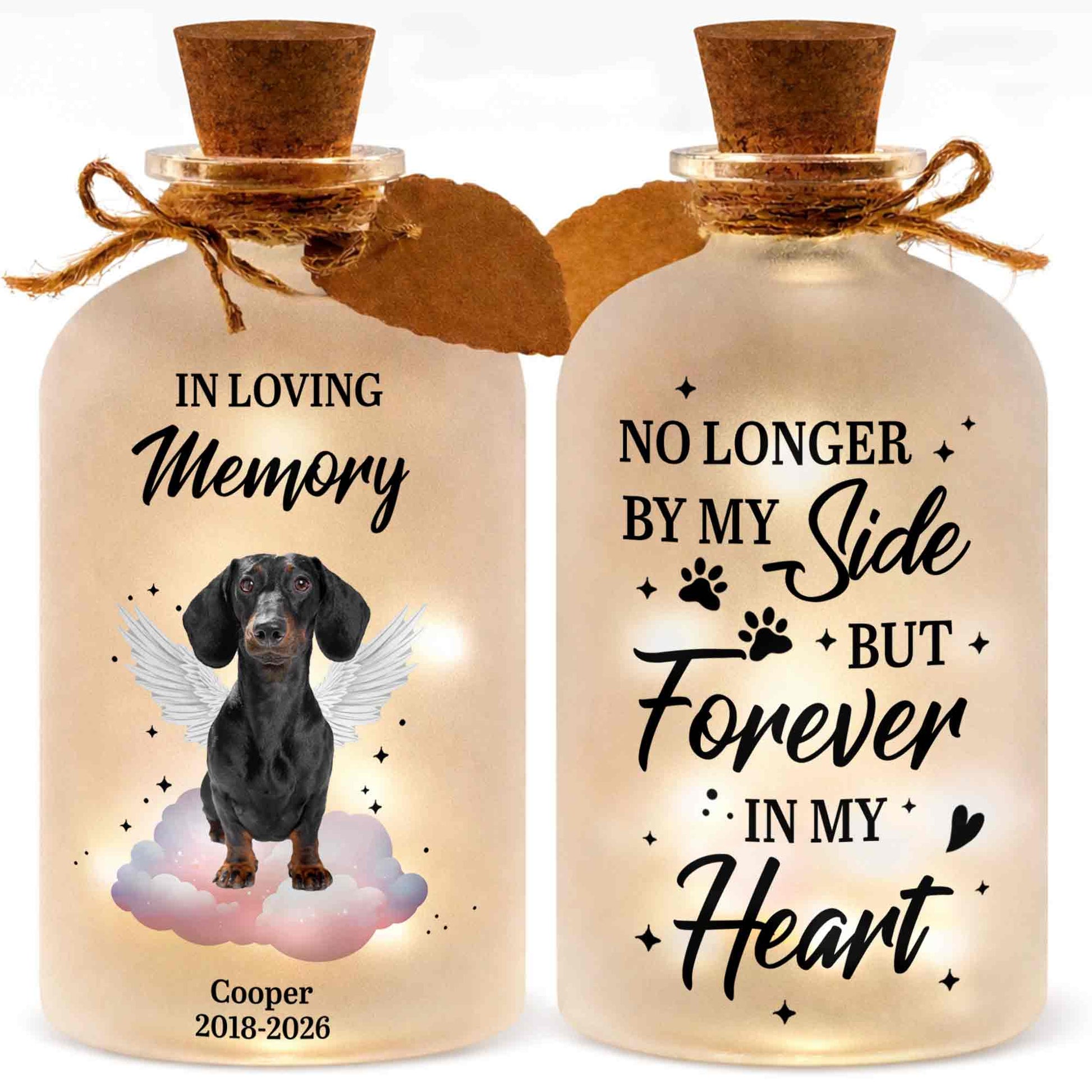 In Loving Memory Dog With Angel Wings And Clouds