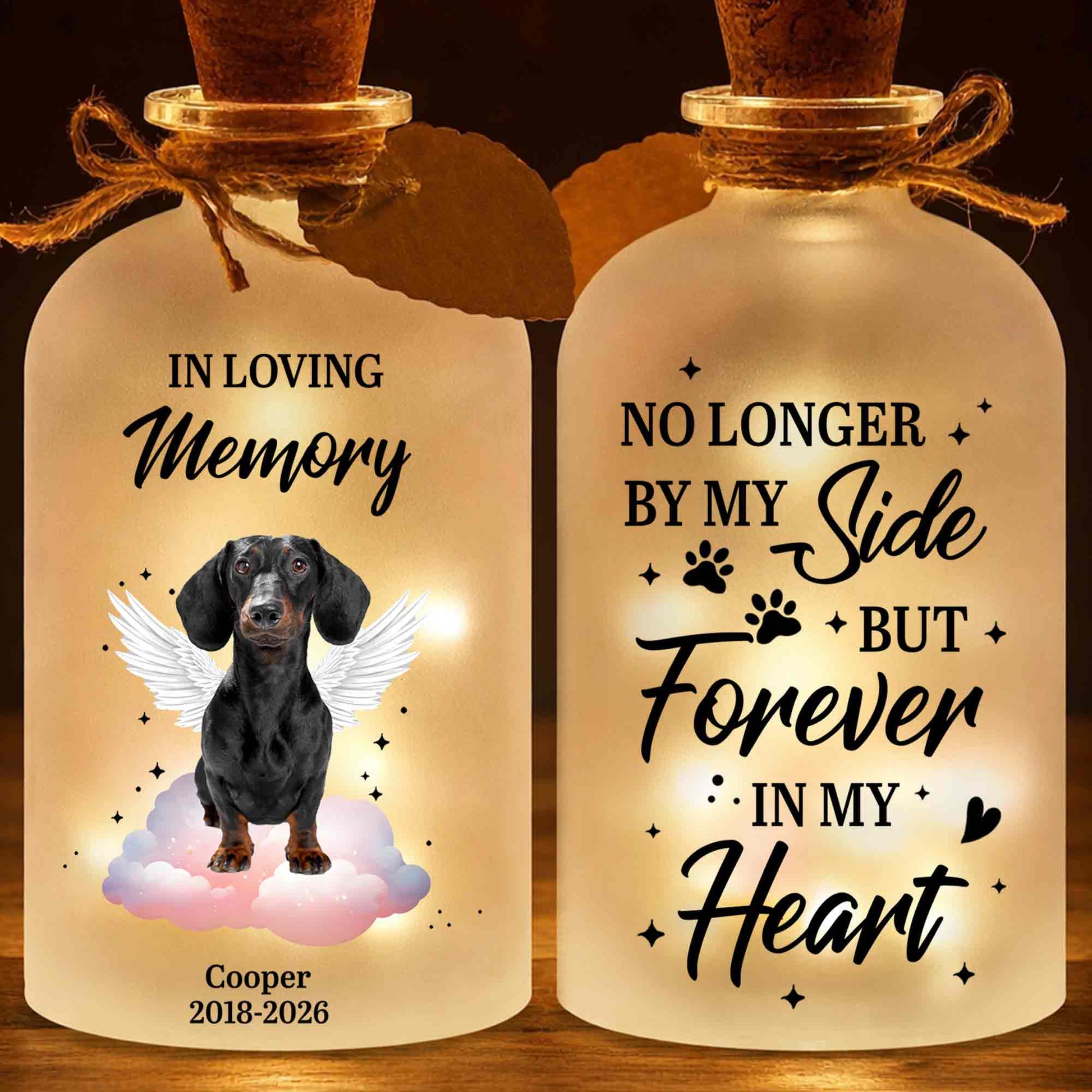 In Loving Memory Dog With Angel Wings And Clouds