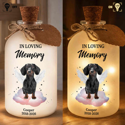 In Loving Memory Dog With Angel Wings And Clouds