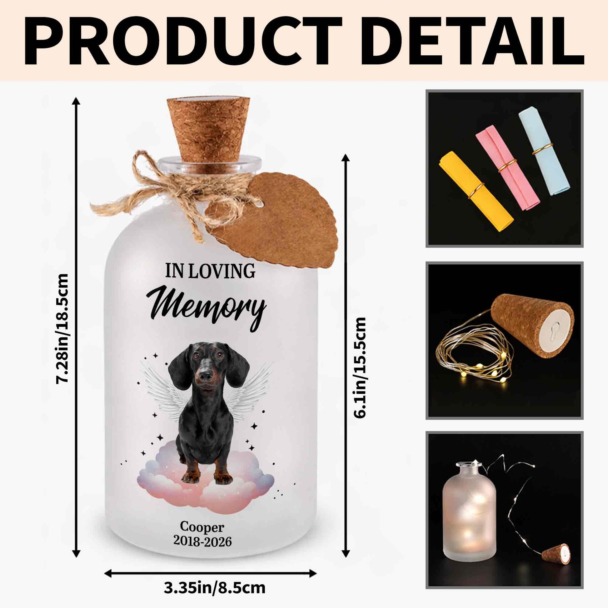 In Loving Memory Dog With Angel Wings And Clouds