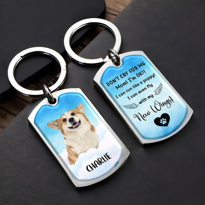 Don't Cry For Me Mom, I'm OK, Dog With Wings And Clouds