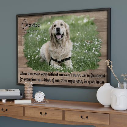 When Tomorrow Starts Without Me, Dog Memorial - Personalized Custom Horizontal Poster - PME042_HPOS