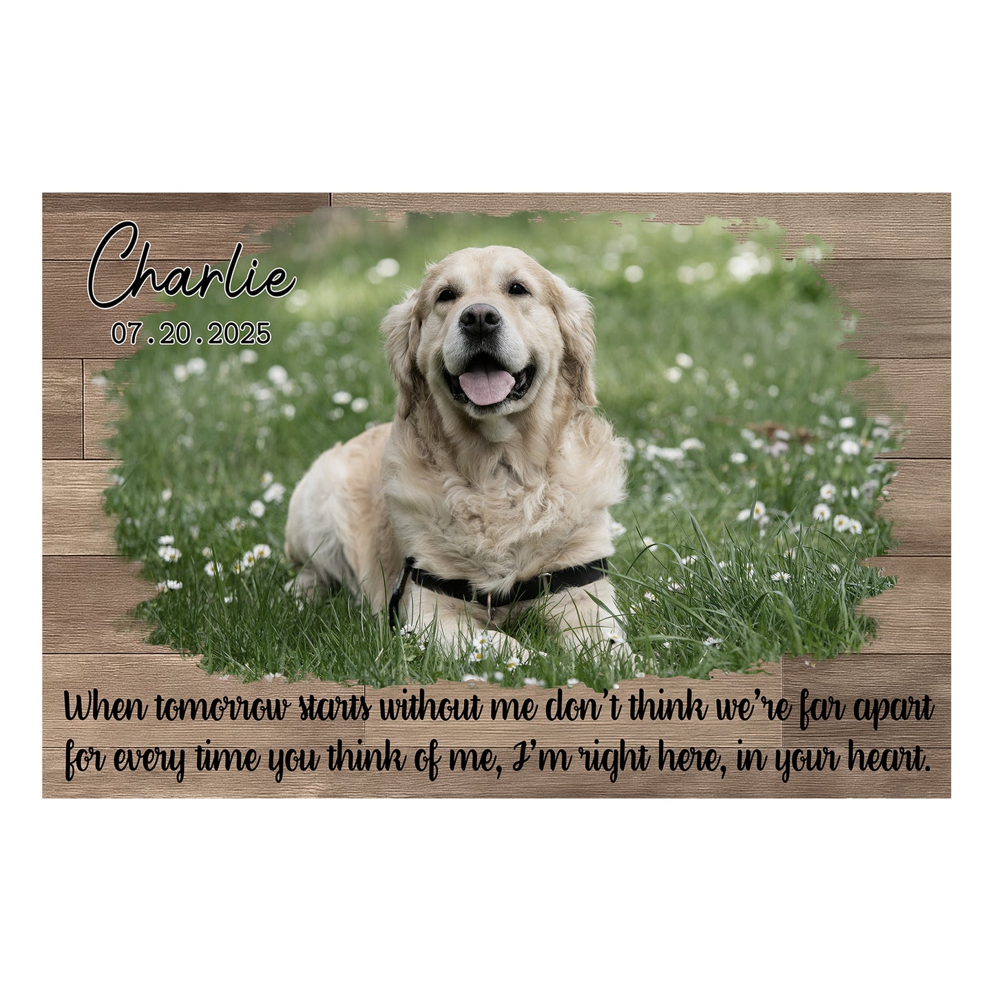 When Tomorrow Starts Without Me, Dog Memorial - Personalized Custom Horizontal Poster - PME042_HPOS