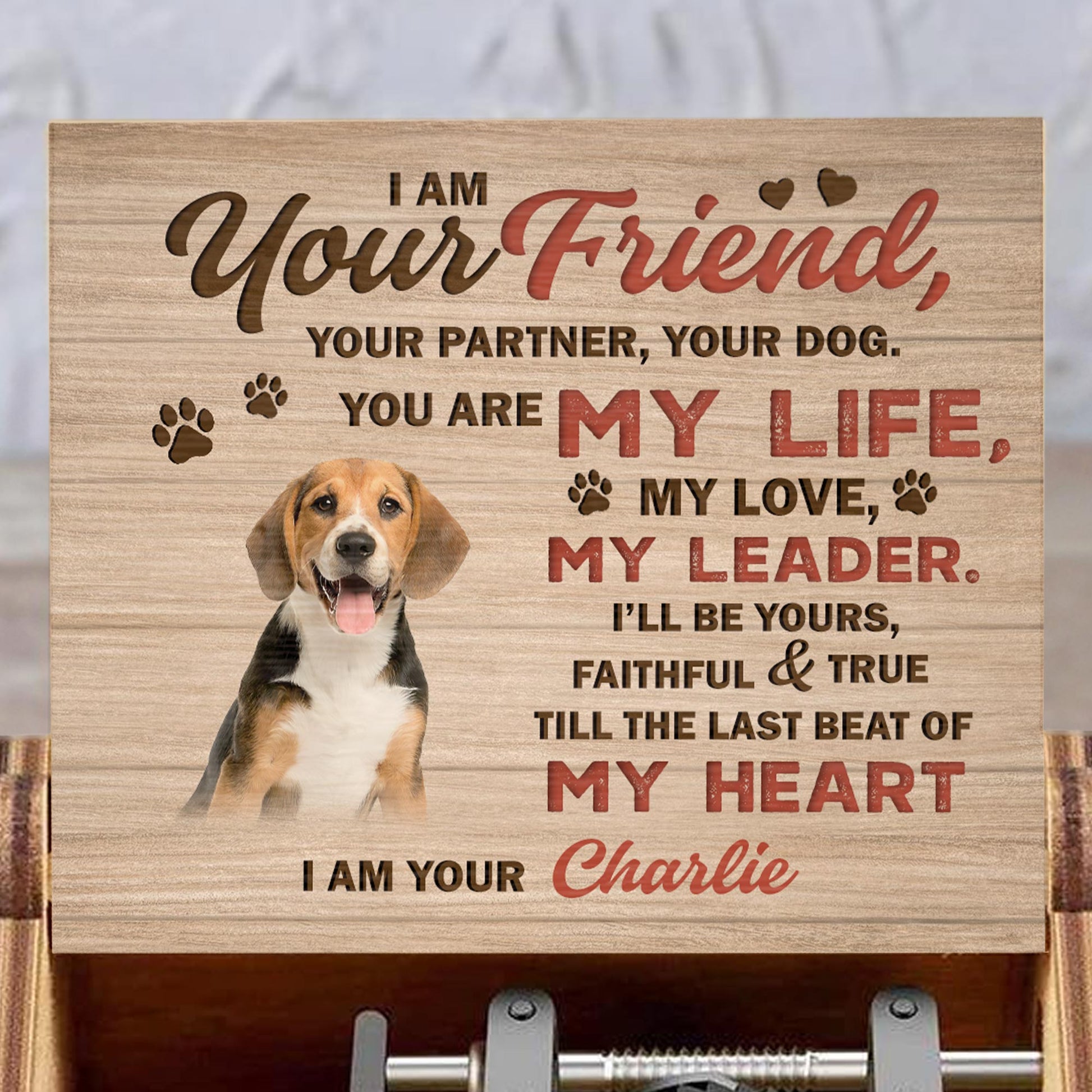 I Am Your Friend, Your Partner, Your Dog, Paw Prints And Dog Image