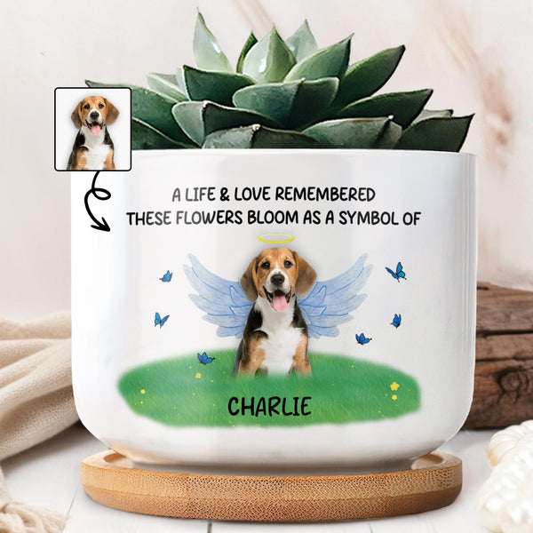 A Life & Love Remembered These Flowers Bloom As A Symbol Of, Dog With Wings
