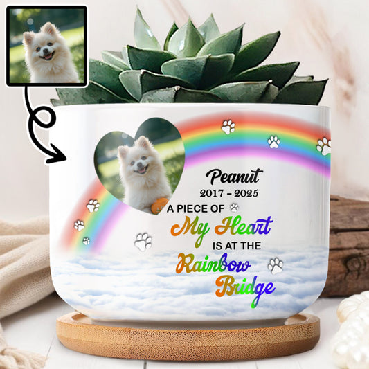 A Piece Of My Heart Is At The Rainbow Bridge, Rainbow and Paw Prints